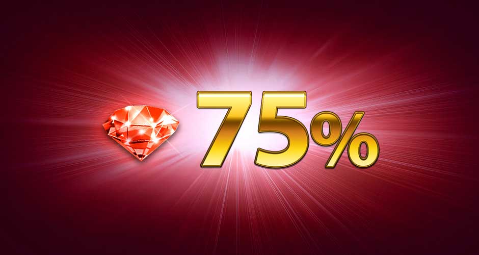 Бонус 75%